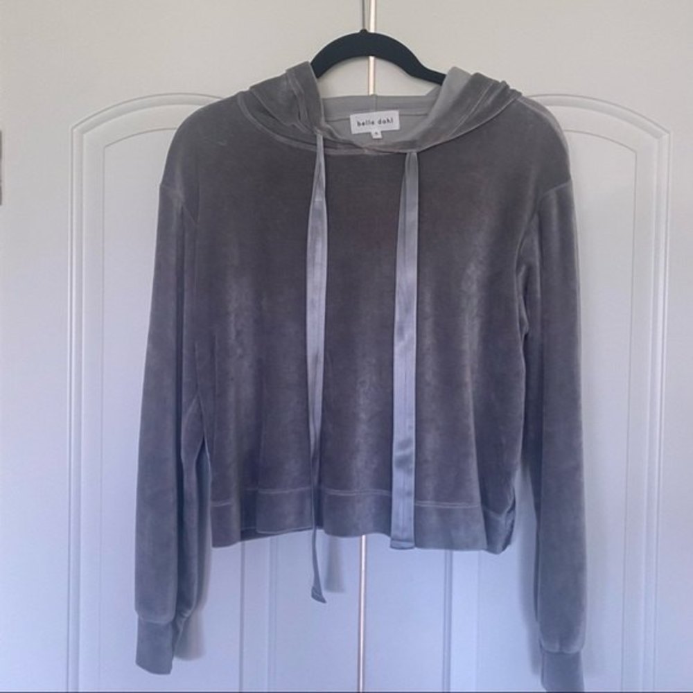 Bella Dahl Velvet Satin Stripe Hoodie Ladies Size Small